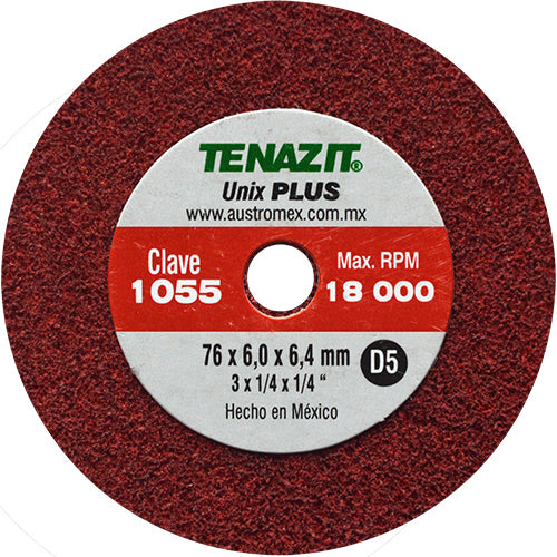 RUEDA UNIX PLUS ROJA 3" X 1/4" X 1/4" AUSTROMEX 1055