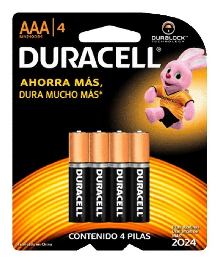 PILA "AAA" DURACELL BLISTER CON 4 MN2400B4