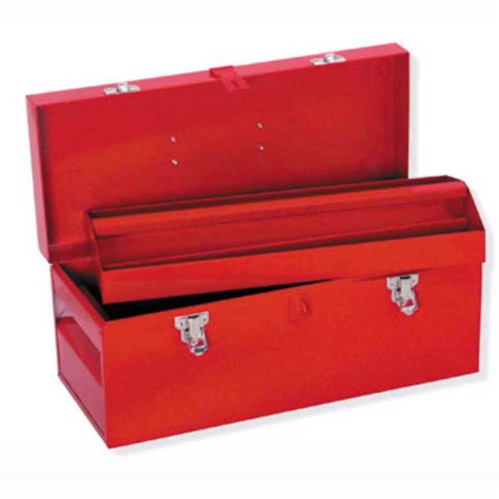 CAJA PARA HERRAMIENTAS METAL 17.5" X 7.5" X 7.5" ROJA URREA D4