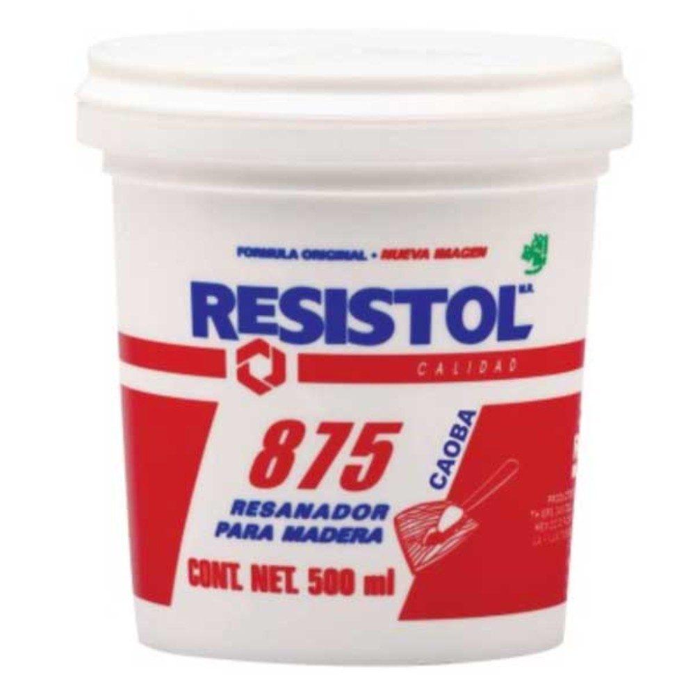 RESANADOR PARA MADERA RESISTOL 875 CAOBA 500ML