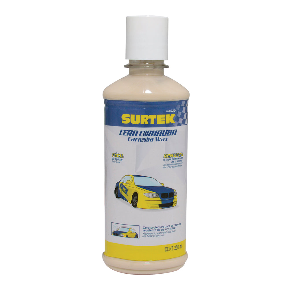 CERA CARNAUBA (ABRILLANTADO DE PINTURA) 250ML. SURTEK DA03