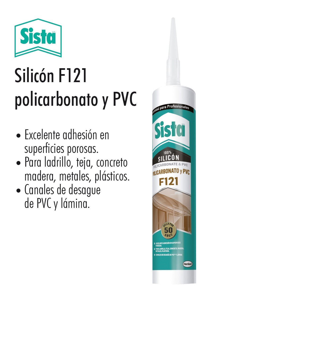 SISTA POLICARBONATO Y PVC (TRANSPARENTE) 300ml F121/ 191653