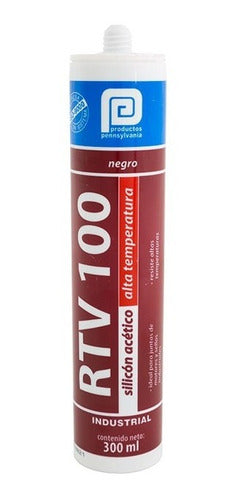 SILICON RTV 100 HI-TEMP (NEGRO) 300ml PENNSYLVANIA SRT100N30