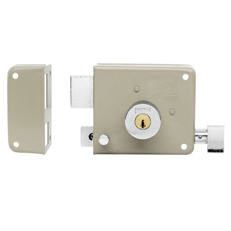 CERRADURA DE SOBREPONER (IZQUIERDA) EXTRA SEGURIDAD LLAVE DE PUNTO BEIGE PHILLIPS AS-725 IA