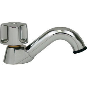 LLAVE INDIVIDUAL LAVABO MANERAL TAURO CIERRE COMPRESION CROMADO RUGO 16-R