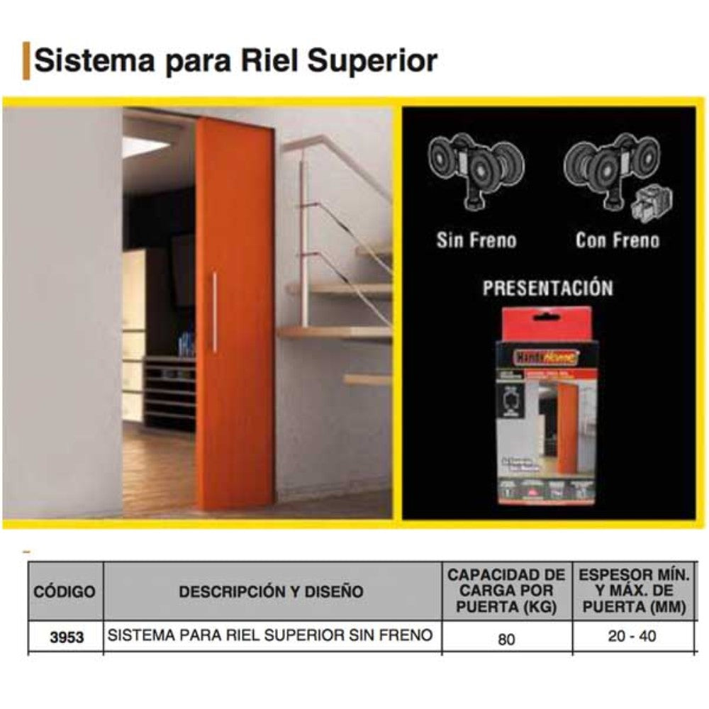 SISTEMA HANDY PARA RIEL SUP. S/FR 3953