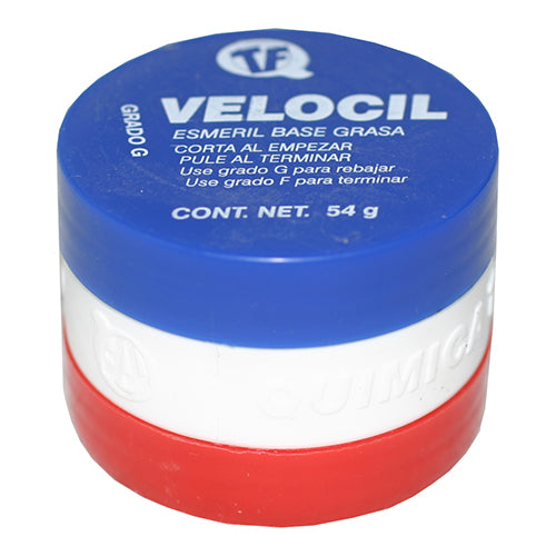 ESMERIL VELOCIL TF LATA 54gr DOBLE FONDO GRADO GRUESO Y FINO TF 31-A