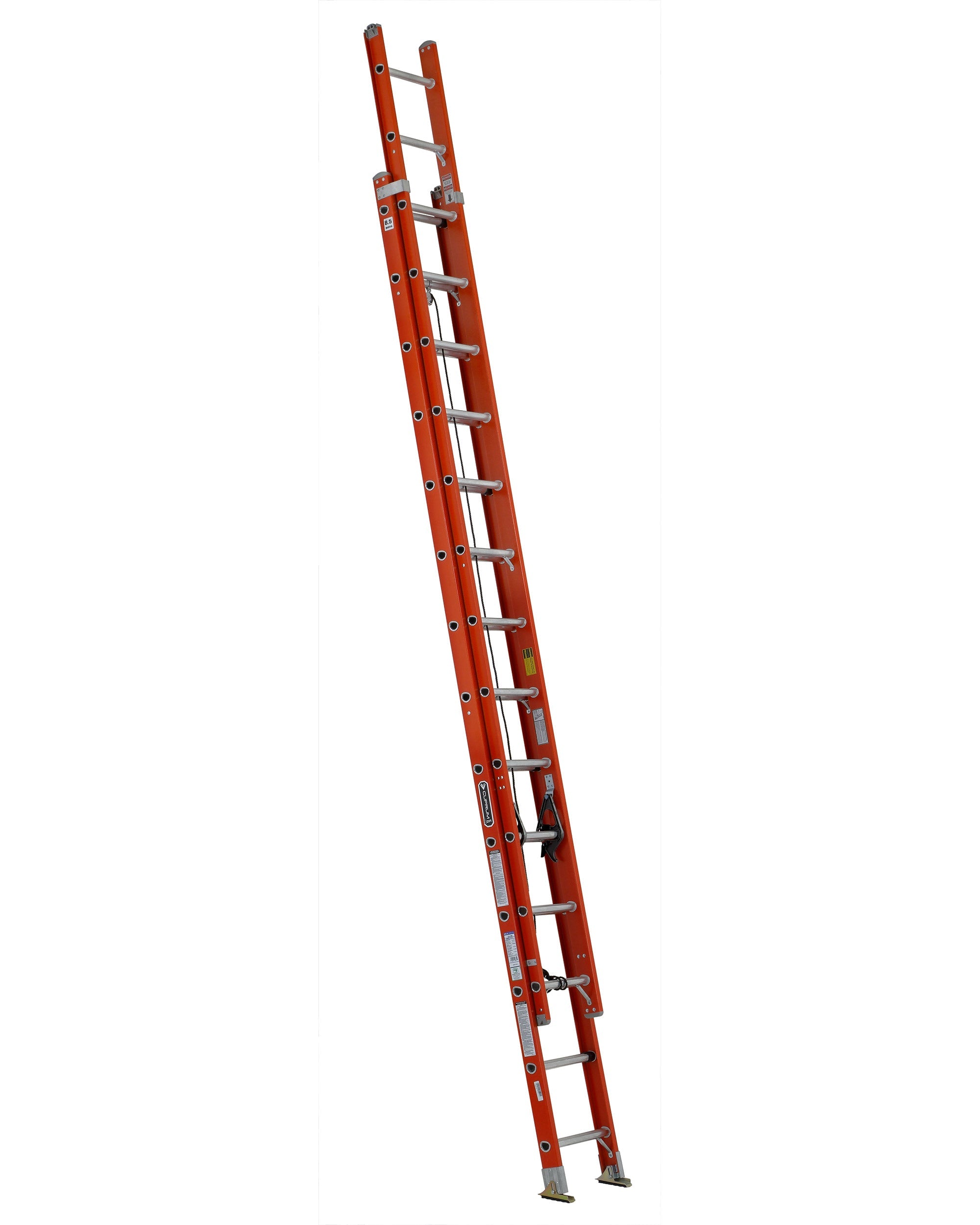 ESCALERA EXTENSION FIBRA DE VIDRIO 7.63mts 28 PELDAÑOS (225kg) INDUSTRIAL PESADO CUPRUM 534-28N