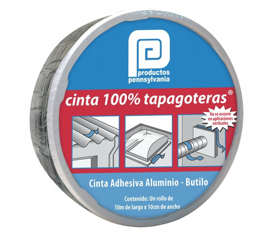 CINTA SELLADORA TAPAGOTERAS DE BUTILO 5cm (2") X 10m PENNSYLVANIA CBU1G1010