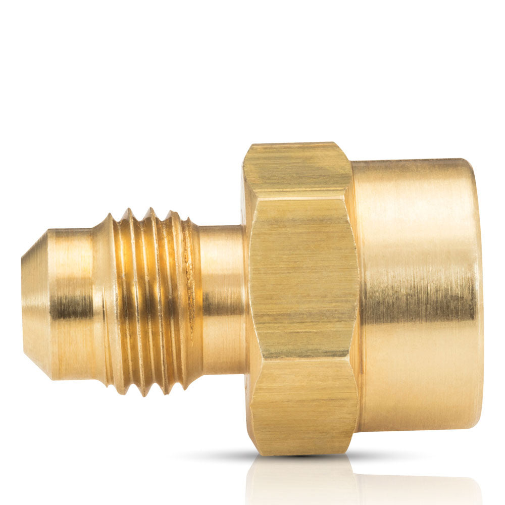 NIPLE CAMPANA 1/4" FLARE X 1/4" NPT (6 X 6mm) PARA GAS (LIGERA)