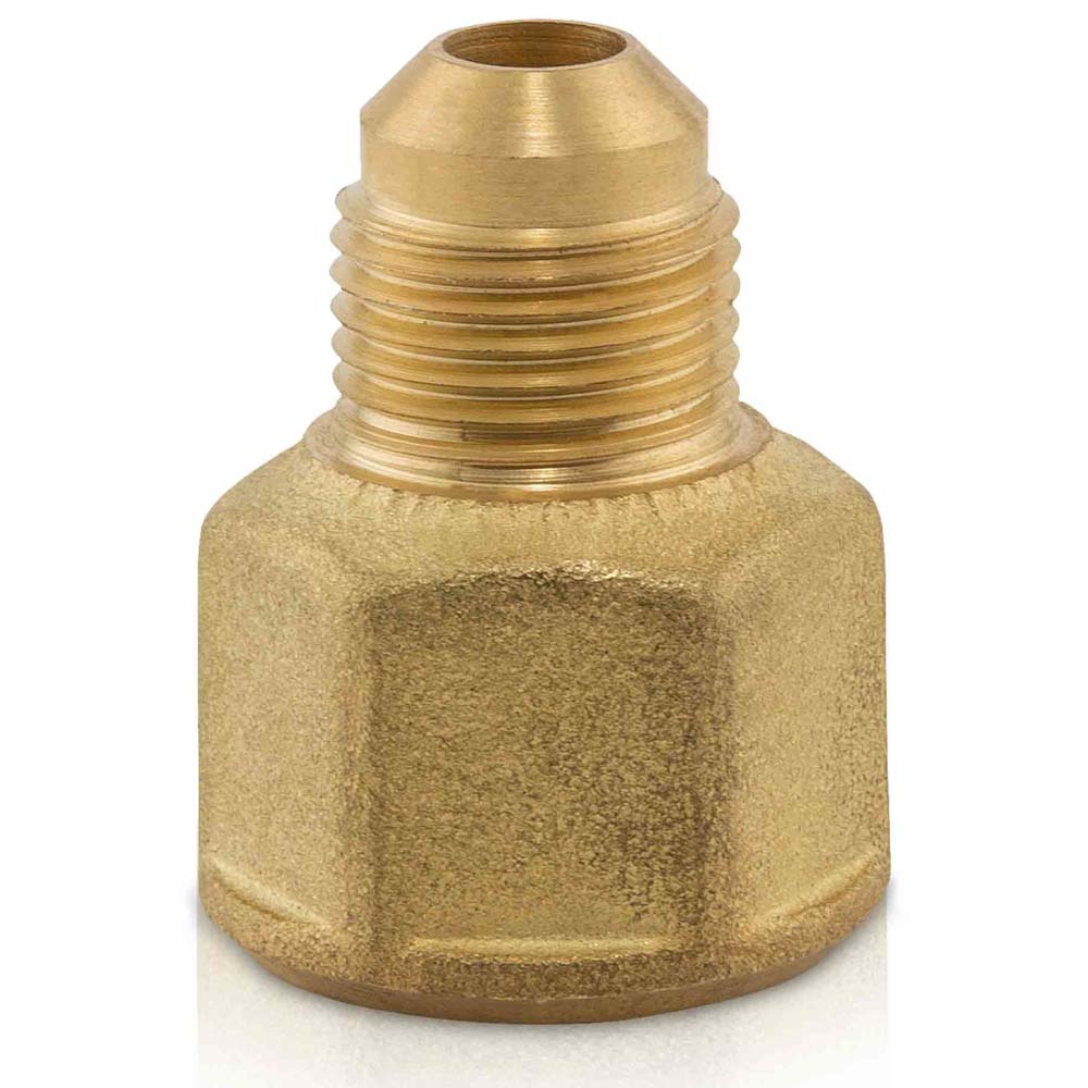 NIPLE CAMPANA 1/2" FLARE X 3/8" NPT (13 X 10mm) PARA GAS (LIGERA)