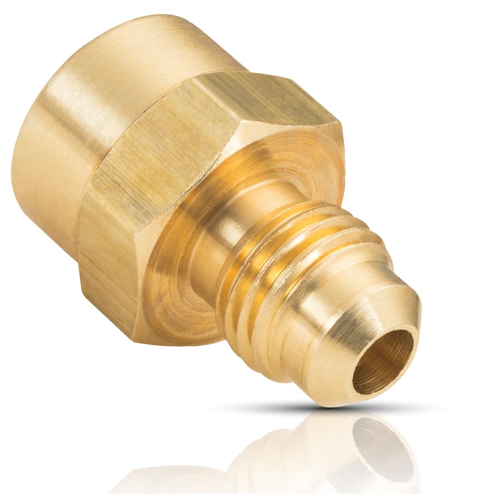 NIPLE CAMPANA 1/2" FLARE X 1/2" NPT (13 X 13mm) PARA GAS (LIGERA)