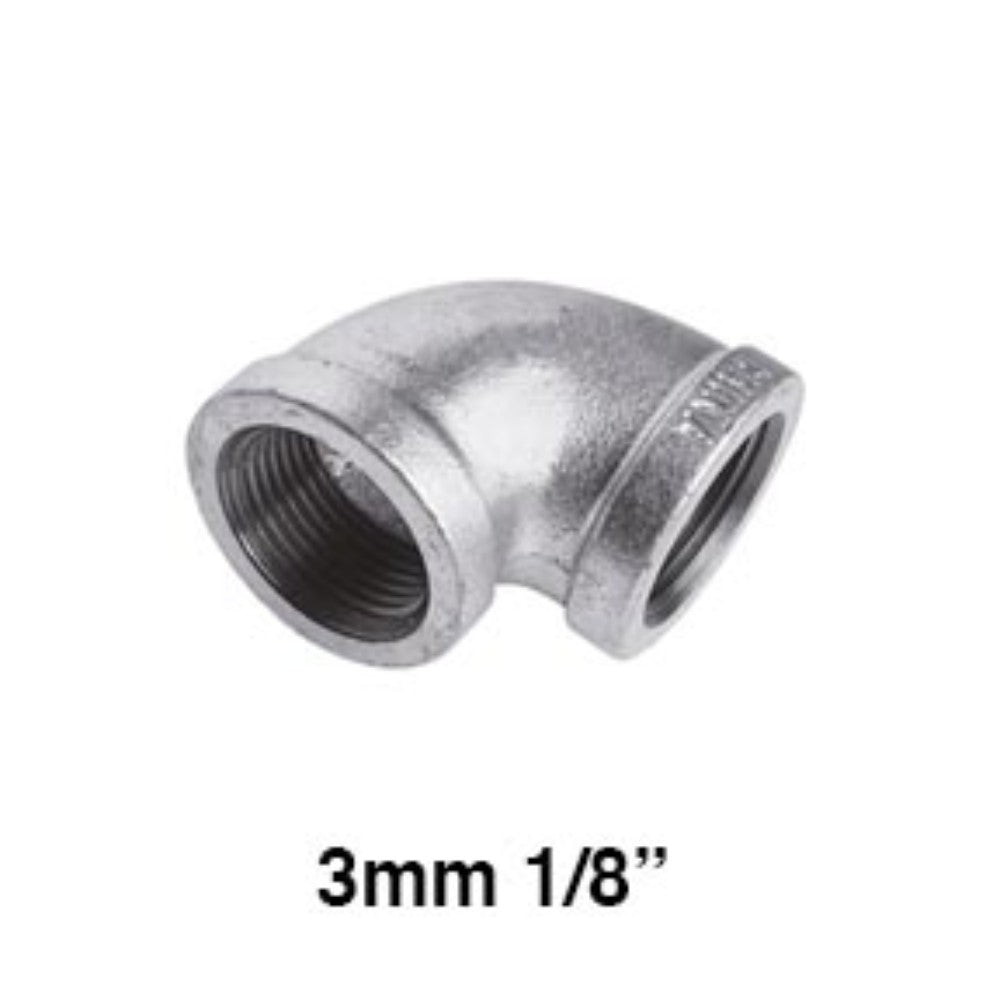 CODO 90° GALVANIZADO REFORZADO 1/8" (3MM)