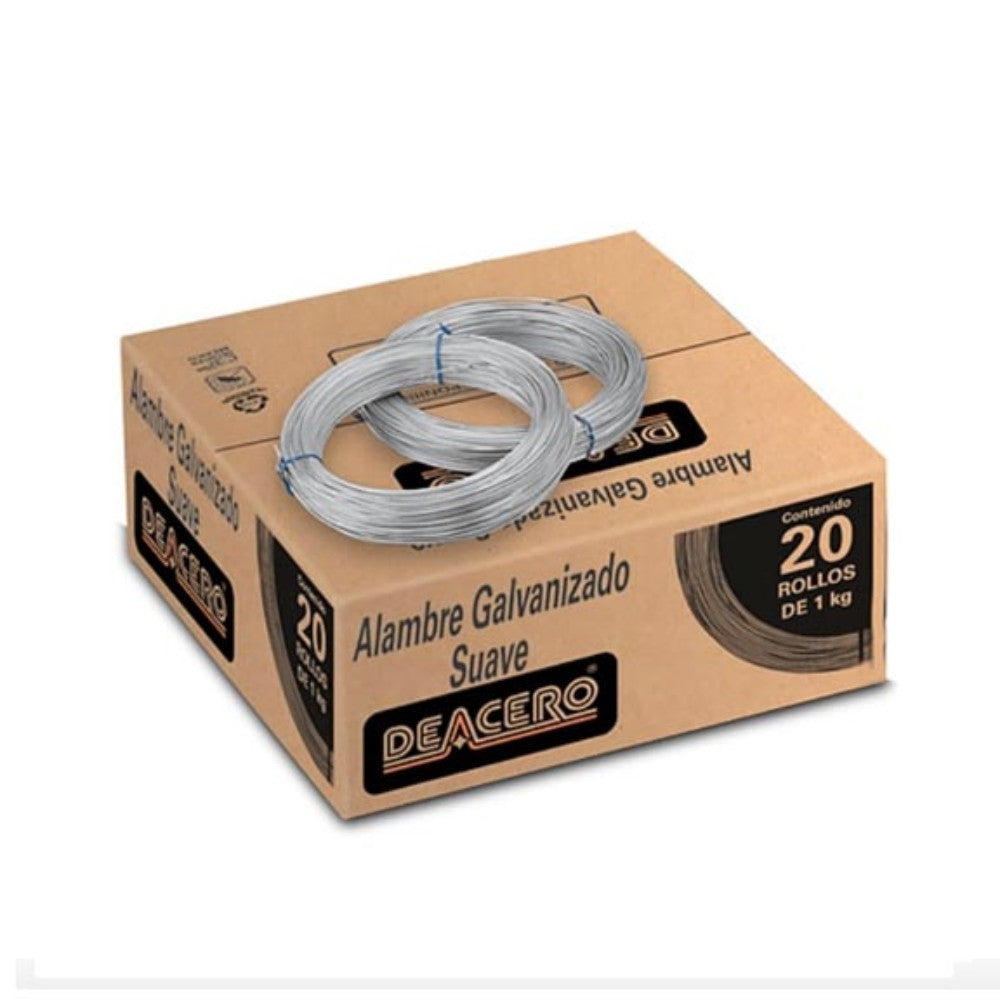 ALAMBRE GALVANIZADO CAL. 12.5 (ROLLO 1kg- aprox 27m)