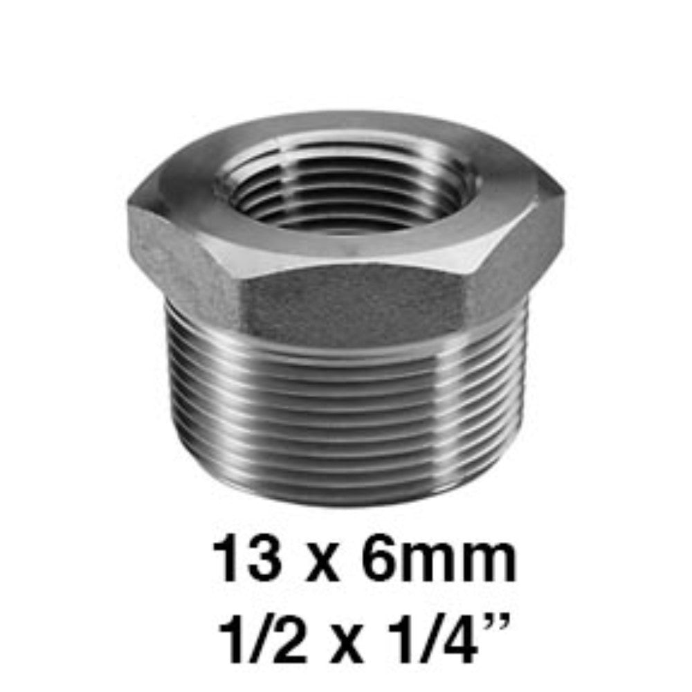 REDUCCION BUSHING GALVANIZADA 1/2"X 1/4" (13X6MM)