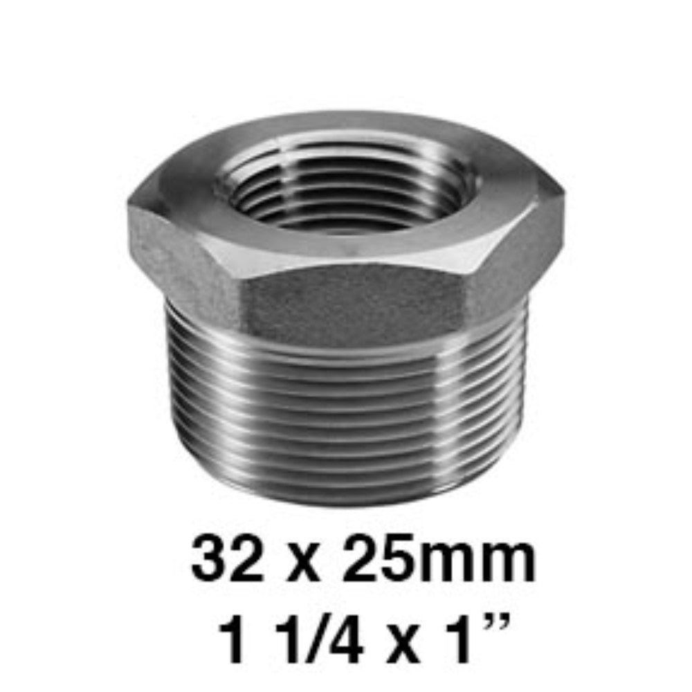 REDUCCION BUSHING GALVANIZADA 1-1/4" X 1" (32X25MM)