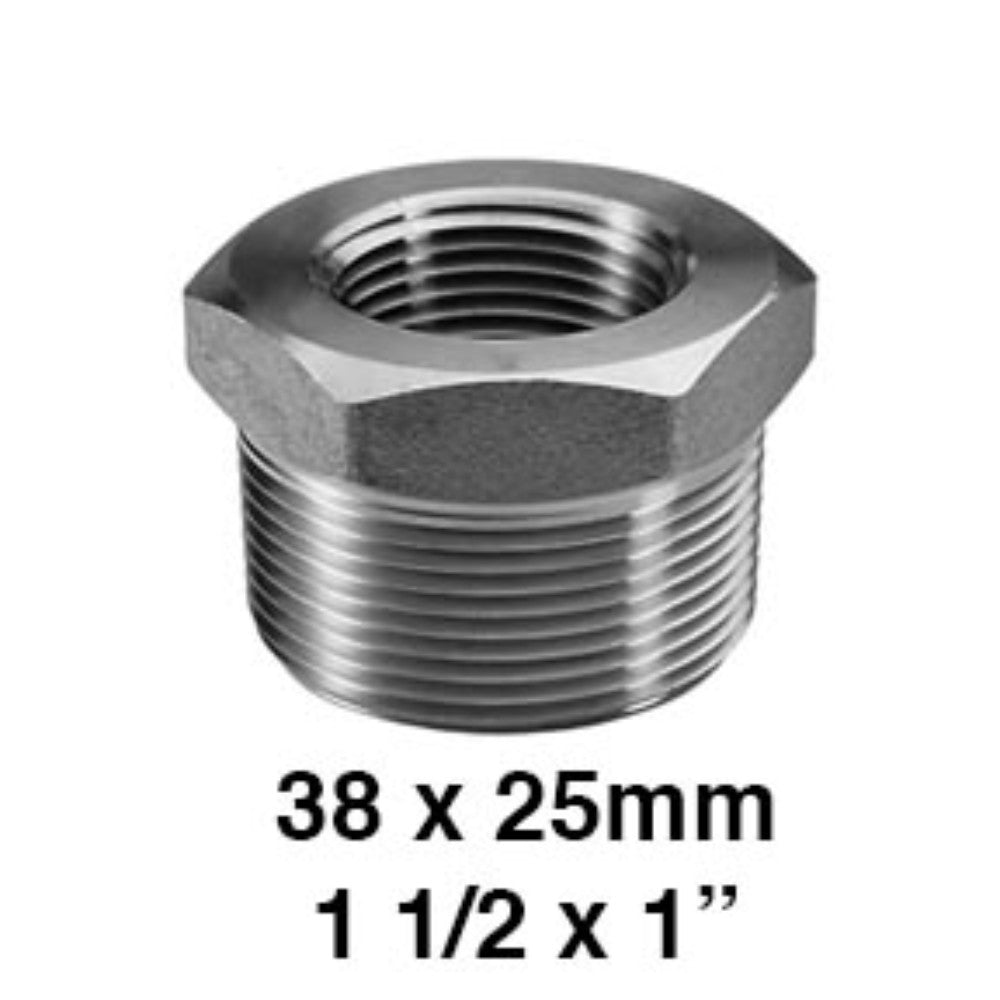 REDUCCION BUSHING GALVANIZADA 1-1/2" X 1" (38X25MM)