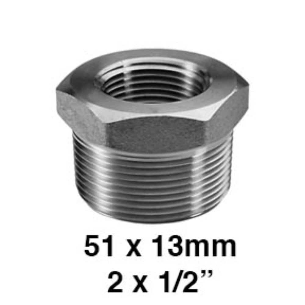 REDUCCION BUSHING GALVANIZADA 2" X 1/2" (51X13MM)