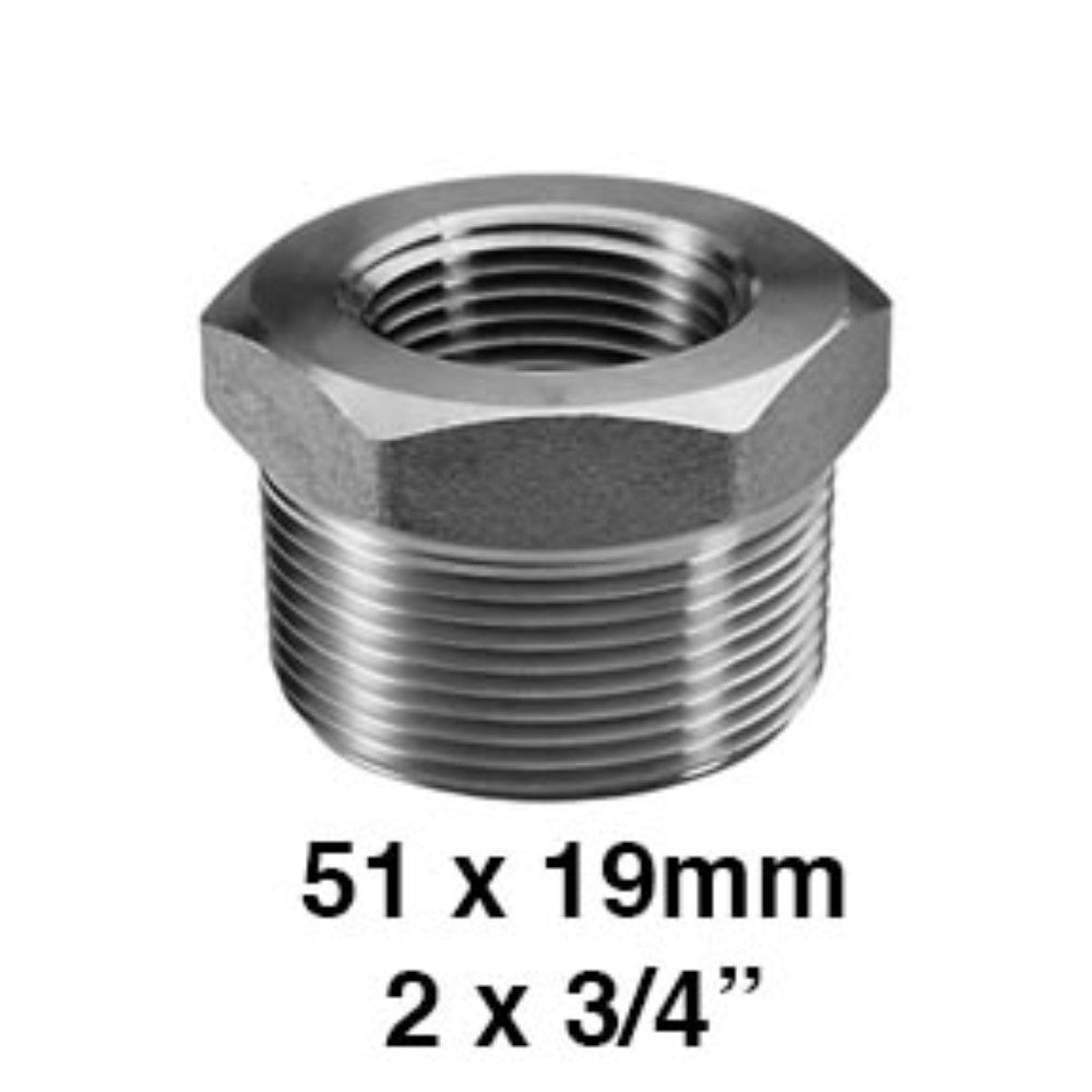 REDUCCION BUSHING GALVANIZADA 2" X 3/4" (51X19MM)