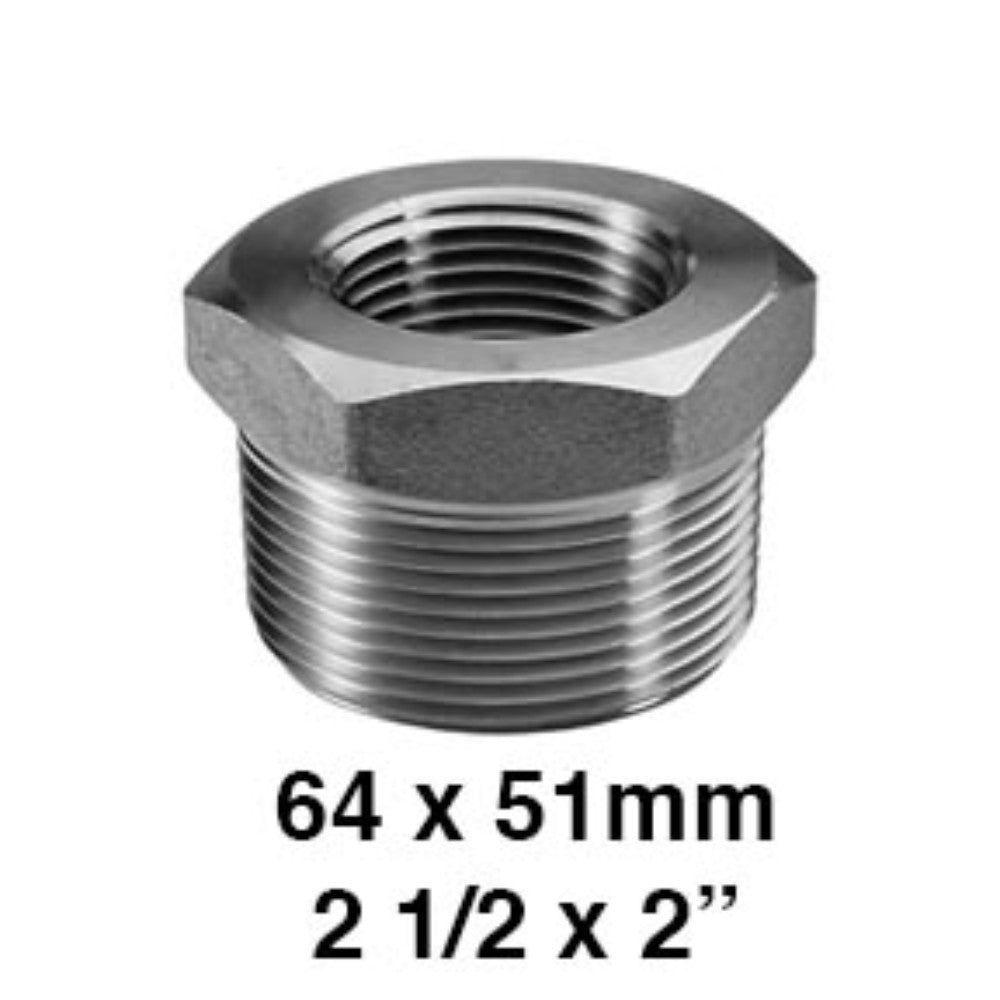 REDUCCION BUSHING GALVANIZADA 2-1/2" X 2" (64X51MM)