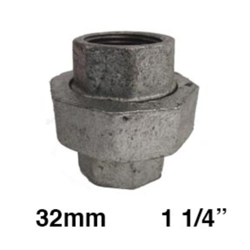 TUERCA UNION GALVANIZADA ASTO DE BRONCE 1-1/4" (32MM)