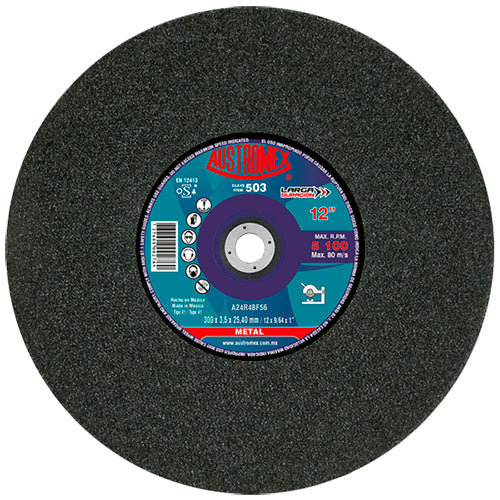 DISCO CORTE METAL 12" X 1/8" X 1'' LARGA DURACION AUSTROMEX 503