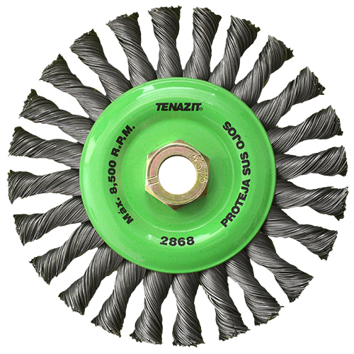 CEPILLO CIRCULAR TRENZADO ACERO 6" X 5/8-11 AUSTROMEX 2868