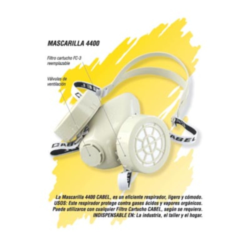 MASCARILLA PARA GASES 4400 CABEL