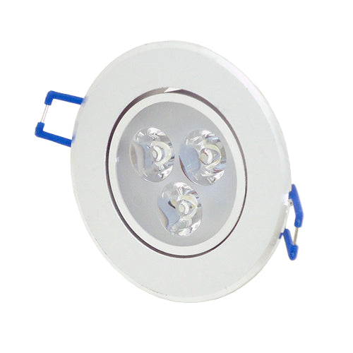 LUMINARIO EMPOTRABLE LUZ LED 3W BASE SATINADO JWJ JLP-3X1 BS