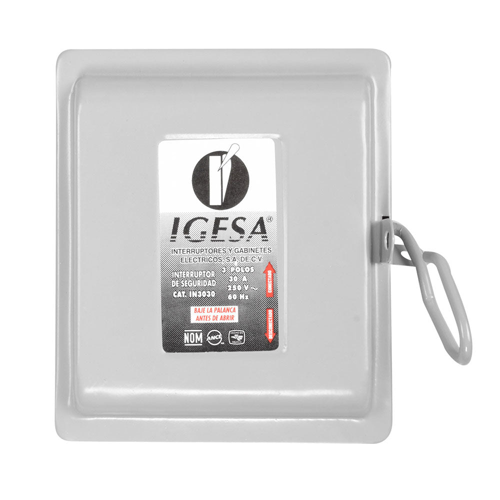 INTERRUPTOR DE SEGURIDAD 3 X 30 (CAJA PARA FUSIBLES) IGESA IN3030