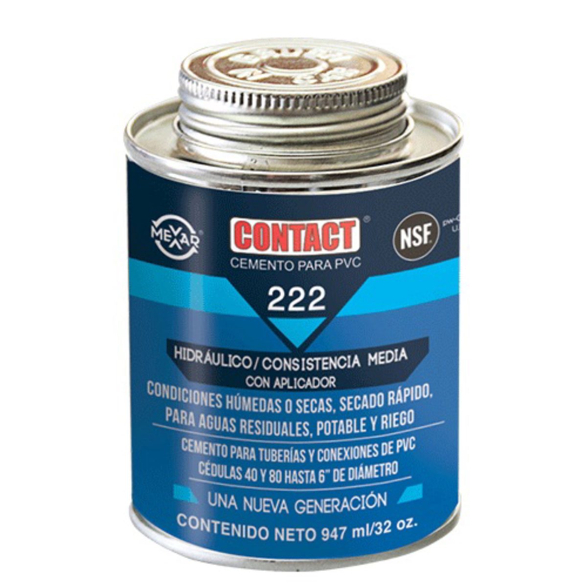 CEMENTO PARA PVC AZUL 120ML CONTACT 222 Z-22201