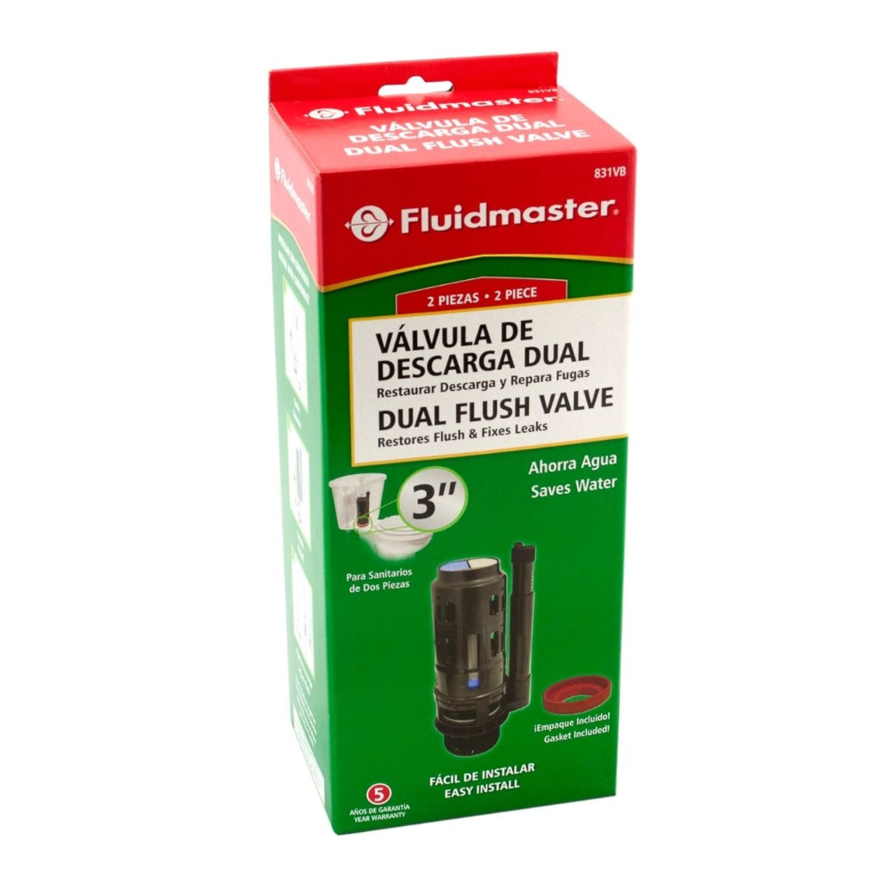 VALVULA DESCARGA DUAL 3" WC DOS PIEZAS FLUIDMASTER 831VBP4