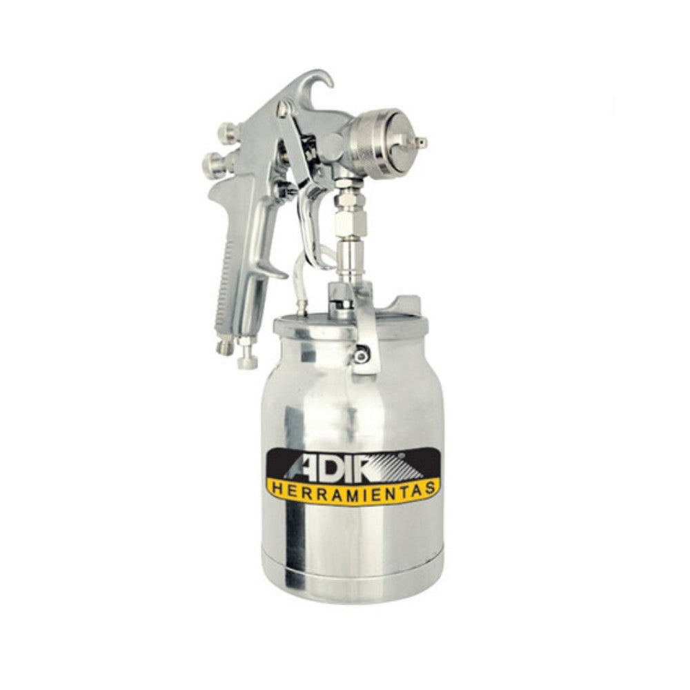 PISTOLA PARA PINTAR PROFESIONAL ALTA PRESION MAX 70PSI VASO METAL 1L ADIR 05-660-A