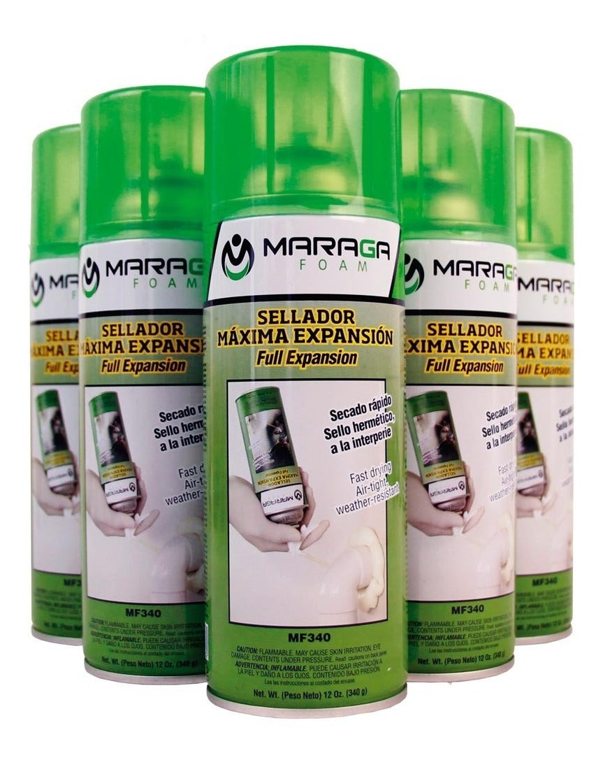 ESPUMA POLIURETANO EN SPRAY 12oz 340gr MARAGA MF340