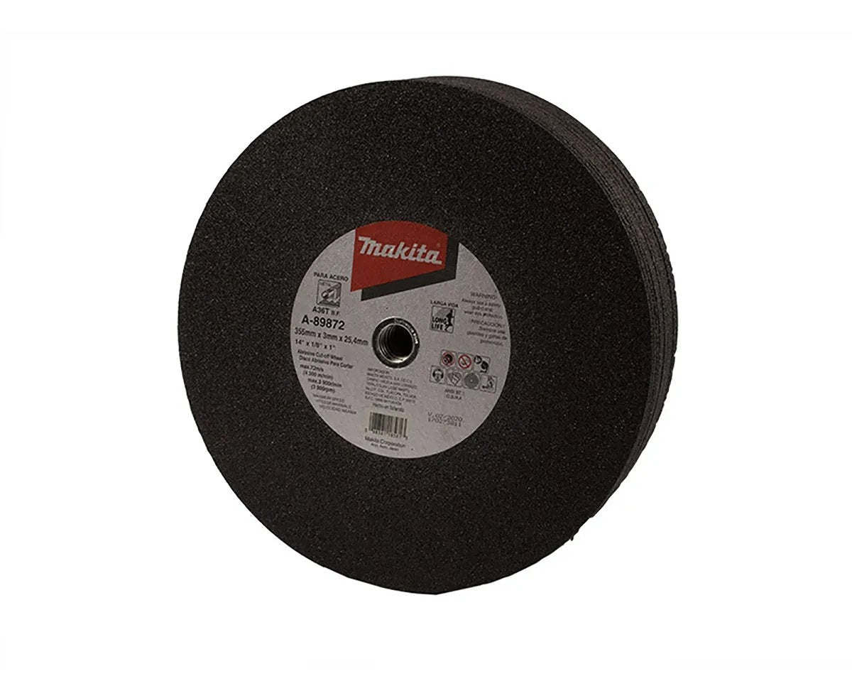 DISCO CORTE METAL 14" X 1/8 X 1 (PARA CORTADORA) MAKITA B-57118-25