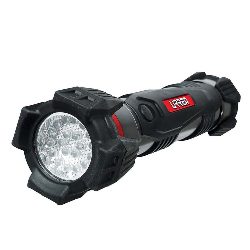 LINTERNA USO PESADO (90MTS DISTANCIA) 1 LED (2 PILAS D) URREA 7L2D