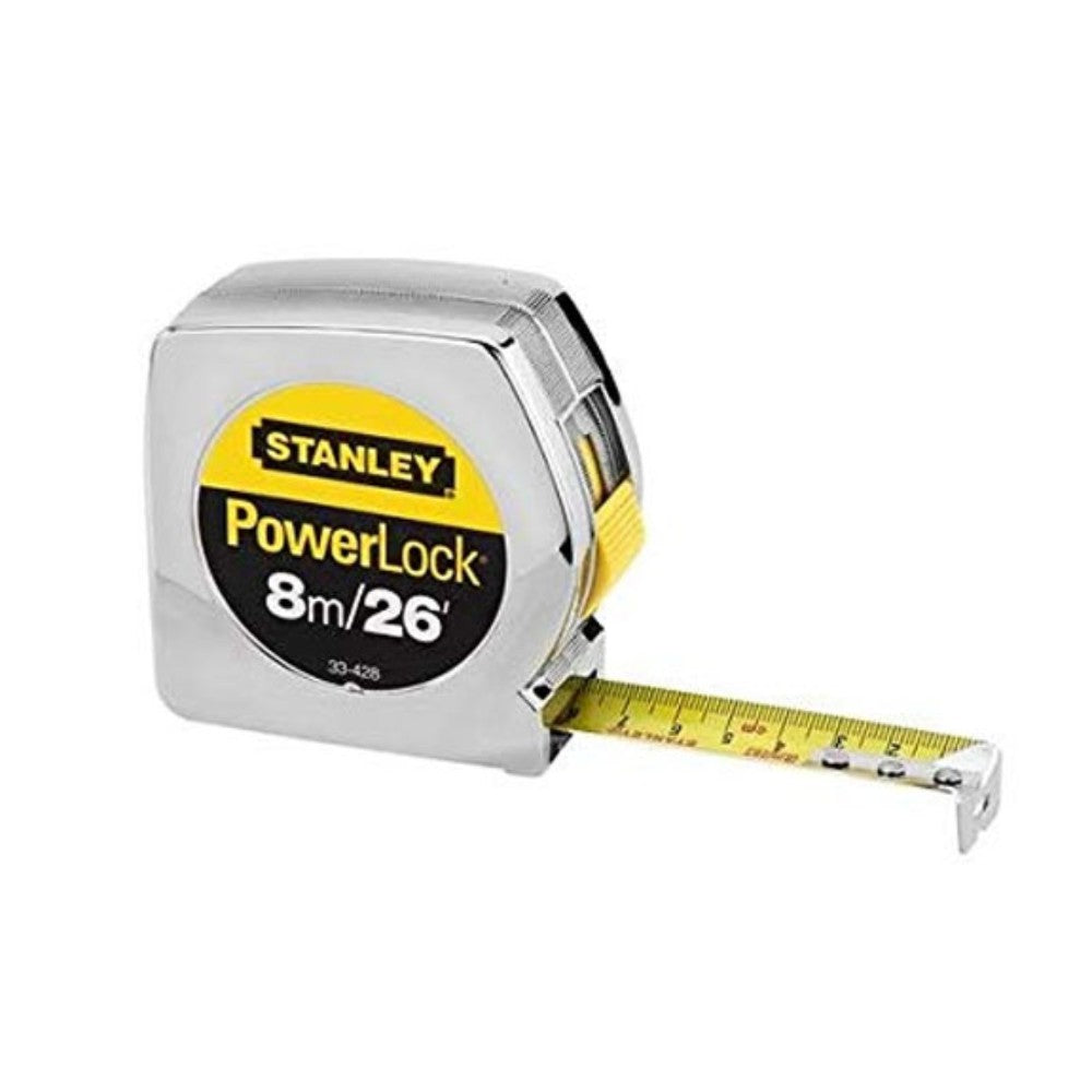 FLEXOMETRO METAL POWERLOCK 8MTS STANLEY 33-428MX