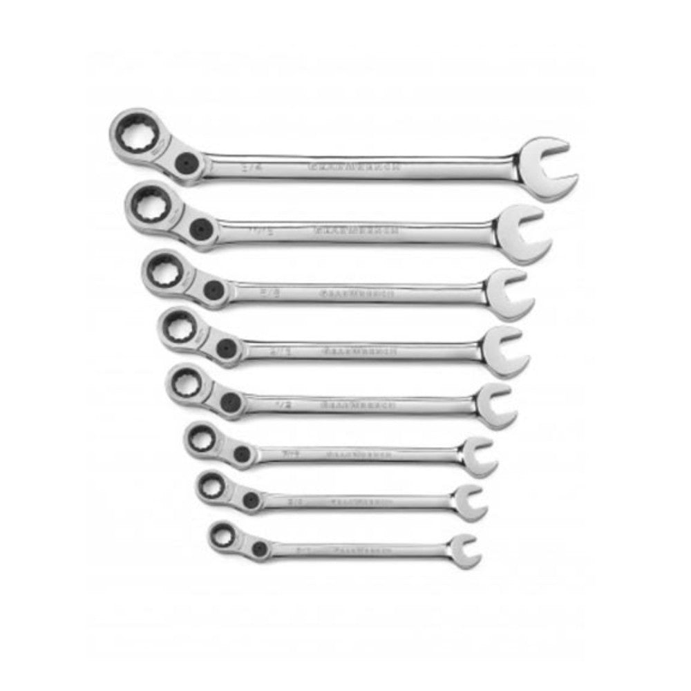 JUEGO DE LLAVES COMBINADAS (5/16" A 3/4") CABEZA ROTATORIA GearWrench 85498