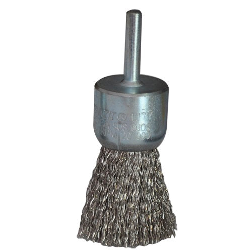 CEPILLO COPA ONDULADO INOX 1-3/16 VASTAGO 1/4 (BROCHA) AUSTROMEX 1177