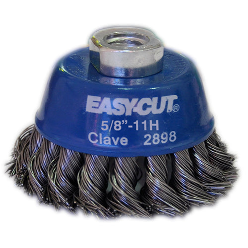 CEPILLO COPA TRENZADA ACERO 3" X 5/8" EASYCUT (CARDA) AUSTROMEX 2898