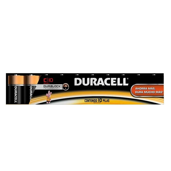 PILA "C" DURACELL BLISTER (CAJA CON 10 PIEZAS)