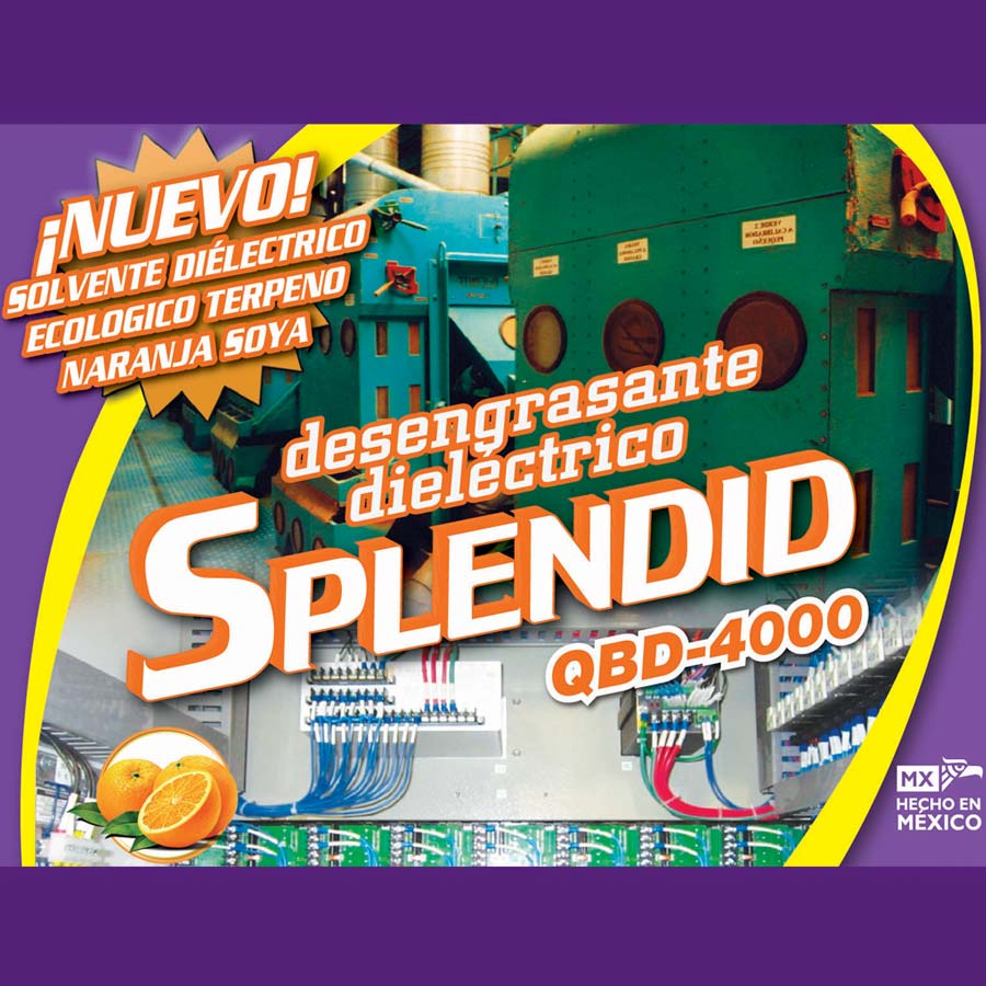 DESENGRASANTE SOLVENTE (DIELECTRICO) 900ml SPLENDID QBD-4000