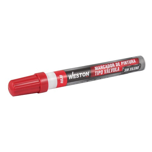 MARCADOR DE PINTURA TIPO VALVULA (SECADO RAPIDO) ROJO WESTON STM-W010