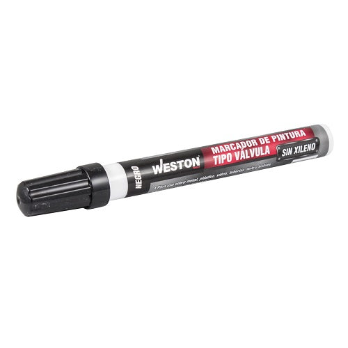 MARCADOR DE PINTURA TIPO VALVULA (SECADO RAPIDO) NEGRO WESTON STM-W015