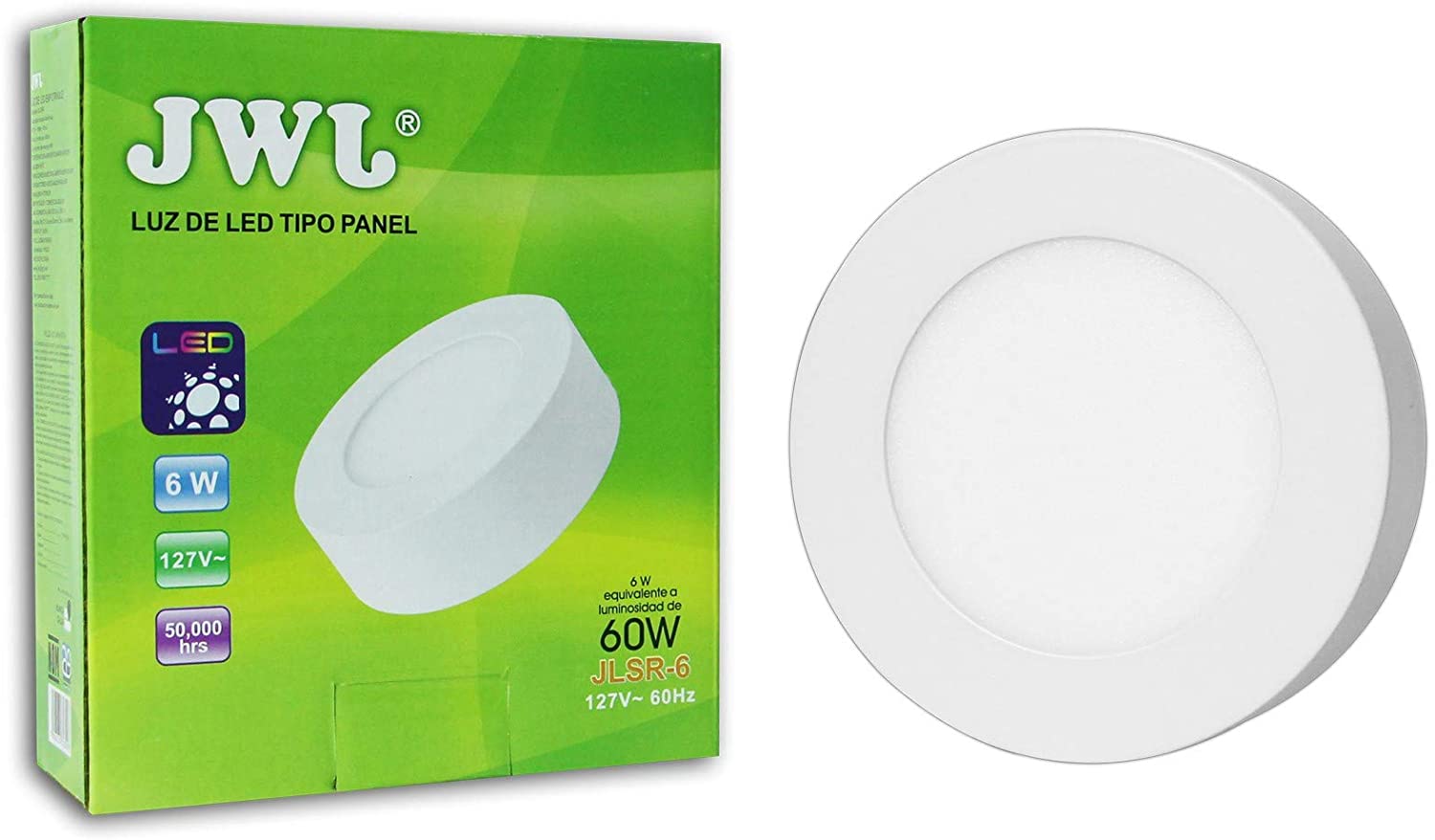 FOCO LED SOBREPONER REDONDO 6W X 12cm LUZ BLANCA JWJ JLSR-6B