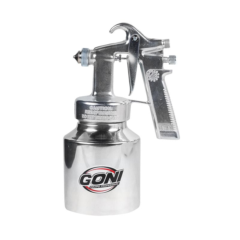 PISTOLA PARA PINTAR BAJA PRESION MAX 45PSI VASO METAL 1L (.68kg) GONI 26